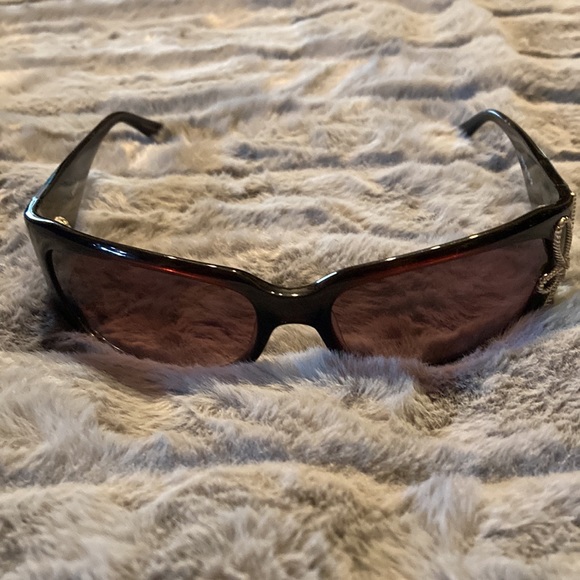 Vera Wang woman’s plastic wrap sunglasses size 59-17-120 color chocolate $45 - Picture 6 of 8